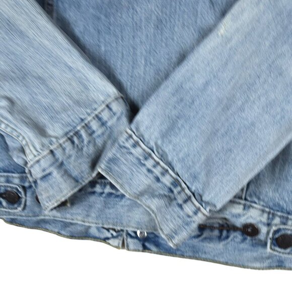 Levi's Light Distressed Wash Denim Trucker Jean Jacket Large - Picture 7 of 11